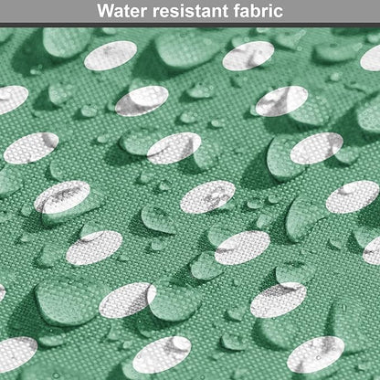 Lunarable Green Dog Crate Cover, Old Fashioned Polka Dot Pattern on Green Background Classical Traditional, Easy to Use Pet Kennel Cover for Cats & Medium Dogs, 30 Inch, Forest Green White