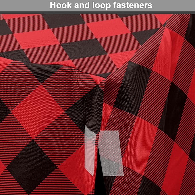 Lunarable Buffalo Plaid Dog Crate Cover, Grid Style Illustration with Horizontal Lines Pattern Diamond, Easy to Use Pet Kennel Cover for Medium Large Dogs, 42 Inch, Orange and Charcoal Grey