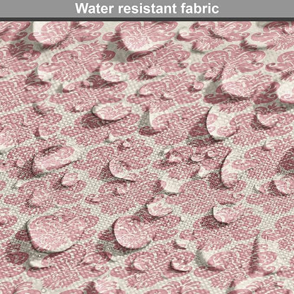 Lunarable Damask Dog Crate Cover, Victorian Ornate Feminine Pattern Old Fashioned Repeated Curly Floral Leaves, Easy to Use Pet Kennel Cover for Cats & Medium Dogs, 30 Inch, Beige Rose