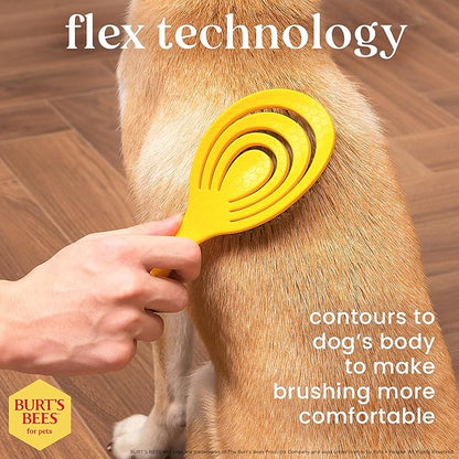 Burt's Bees for Pets Porcupine Bristle Brush, Large Dogs Hair Grooming Tool, Flex Technology, Recycled Plastics Handle, 9 Inches