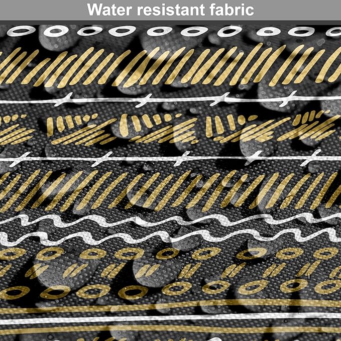 Ambesonne Boho Dog Crate Cover, Tribal Ethnic Retro Mayan Native American Funky Hippie Culture Pattern, Easy to Use Pet Kennel Cover for Cats & Medium Dogs, 24 Inch, Coffee Charcoal