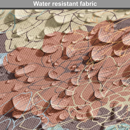 Lunarable Floral Dog Crate Cover, Blossoming Flowers Pattern Botanical Garden Art Illustration Colorful Vintage Design, Easy to Use Pet Kennel Cover for Small Dogs Puppies Kittens, 48 Inch, Brown