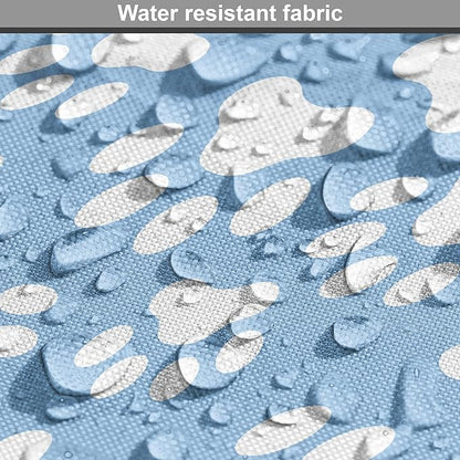 Ambesonne Paw Print Dog Crate Cover, Animal Themed Pattern with Pet Foot Marks on Blue Toned Background Print, Easy to Use Pet Kennel Cover for Medium Large Dogs, 42 Inch, Sky Blue