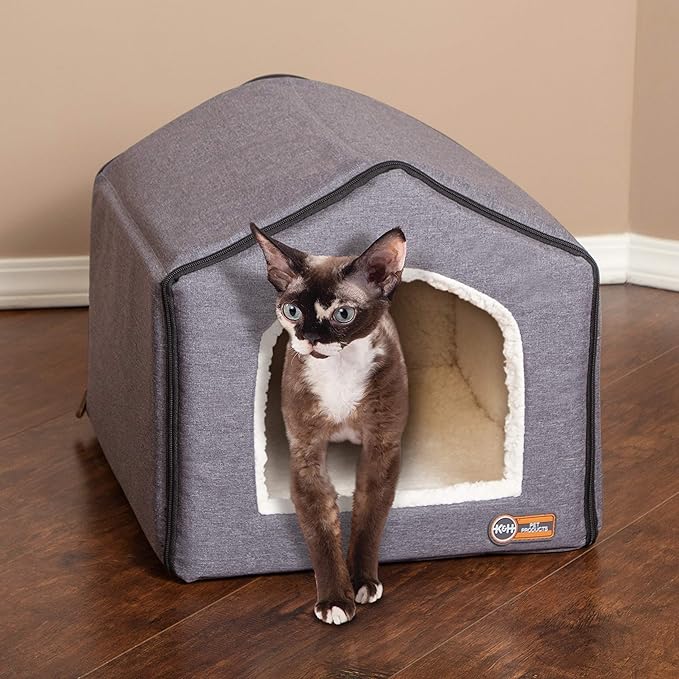 K&H Pet Products Indoor Pet House Gray/Natural 16 X 15 X 14 Inches
