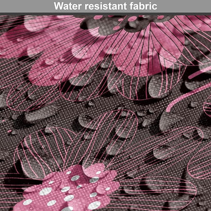 Lunarable Floral Dog Crate Cover, Botanical Theme Flowers Pattern Natural Art Abstract Blossoms, Easy to Use Pet Kennel Cover for Small Dogs Puppies Kittens, 22 Inch, Charcoal Grey