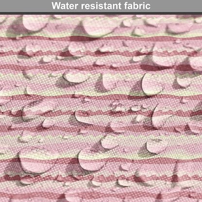 Lunarable Dusty Rose Dog Crate Cover, Doodle Style Waves Horizontal Stripes Simplistic Cheerful, Easy to Use Pet Kennel Cover for Small Dogs Puppies Kittens, 18 Inch, Dried Rose Pale Pink