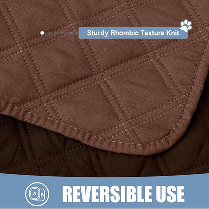 Smiry Waterproof Dog Blanket, Reversible Dog Bed Cover Pet Blanket, Soft Couch Cover for Dogs Washable, Bed Couch Sofa Furniture Protector for Puppy Cat Kids (30"x53", Brown/Chocolate)