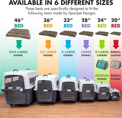 SportPet Designs Plastic Kennels Rolling Plastic Airline Approved Wire Door Travel Dog Crate, XXX-Large, Gray