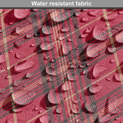 Lunarable Buffalo Plaid Dog Crate Cover, Rhombus Check Pattern with Warm Colored Pattern, Easy to Use Pet Kennel Cover for Small Dogs Puppies Kittens, 22 Inch, Dark Coral Charcoal Grey