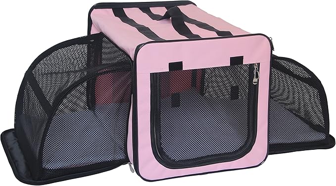 Pet Life ® Roomeo Folding Collapsible Airline Approved Pet Dog Carrier Crate