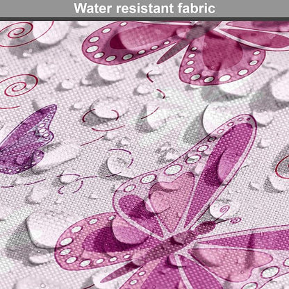 Ambesonne Purple Dog Crate Cover, Abstract Butterflies on Floral Background Feminine Romance Illustration, Easy to Use Pet Kennel Cover for Medium Large Dogs, 36 Inch, Maroon Purple Pale Pink