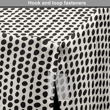 Lunarable Abstract Dog Crate Cover, Monochrome Grunge Pattern with Modern Round Shapes Print, Easy to Use Pet Kennel Cover for Medium Large Dogs, 48 Inch, Grey Charcoal