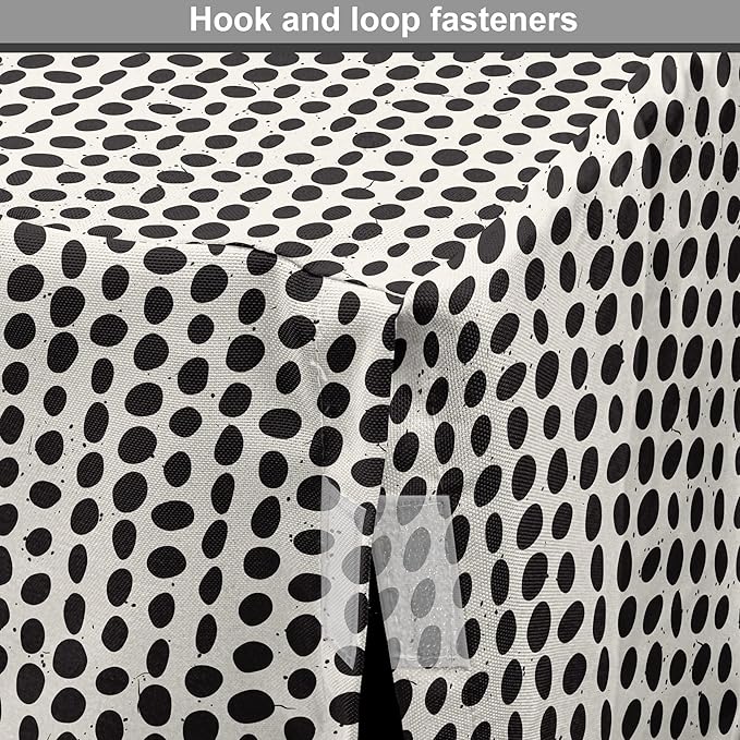 Lunarable Abstract Dog Crate Cover, Monochrome Grunge Pattern with Modern Round Shapes Print, Easy to Use Pet Kennel Cover for Small Dogs Puppies Kittens, 18 Inch, Grey Charcoal