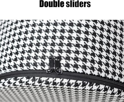 Dog Bed,2 Ways to Use,Indoor Pet House with Fluffy Mat,Removable and Washable Cover,Non-Slip Bottom,for Large Dogs(2XL Black Cranes)