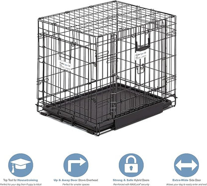 MidWest Homes for Pets Ovation Double Door Dog Crate, 24-Inch