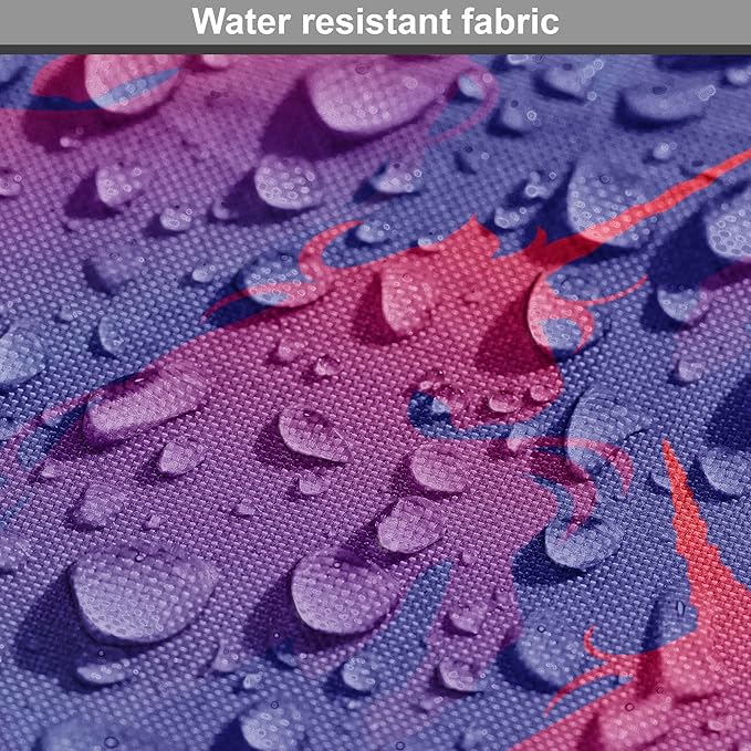 Lunarable Myth Dog Crate Cover, Pattern with Unicorn Silhouettes in Ombre, Easy to Use Pet Kennel Cover for Cats & Medium Dogs, 30 Inch, Indigo Magenta