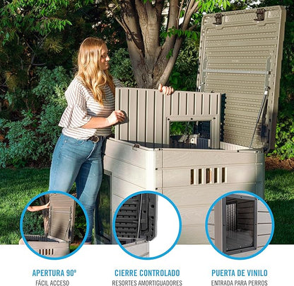 Lifetime Deluxe Dog House, Weather Protected with Adjustable Vents, Ideal Shelter for Medium to Large Dogs