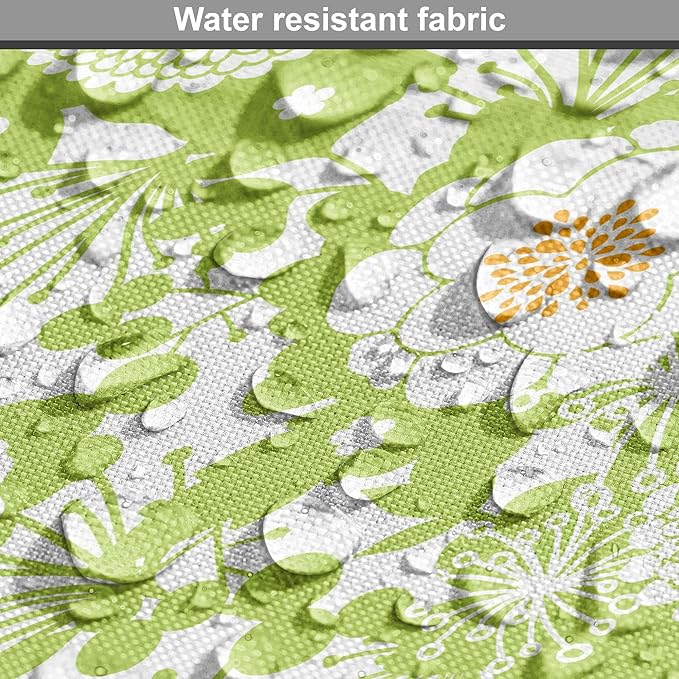 Ambesonne Botanical Dog Crate Cover, Abstract Pattern with Floral Details Spring Beauty Blossom, Easy to Use Pet Kennel Cover for Medium Large Dogs, 42 Inch, Apple Green Pale Orange