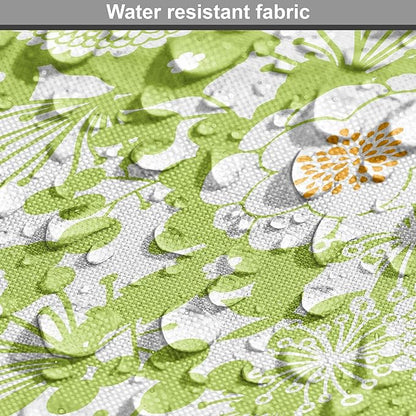 Ambesonne Botanical Dog Crate Cover, Abstract Pattern with Floral Details Spring Beauty Blossom, Easy to Use Pet Kennel Cover for Medium Large Dogs, 42 Inch, Apple Green Pale Orange