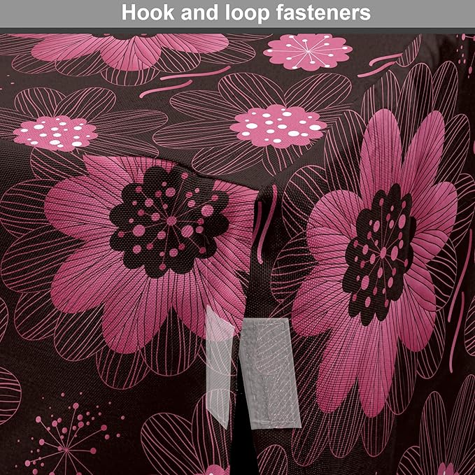 Lunarable Floral Dog Crate Cover, Botanical Theme Flowers Pattern Natural Art Abstract Blossoms, Easy to Use Pet Kennel Cover for Medium Large Dogs, 36 Inch, Charcoal Grey