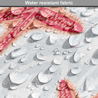 Lunarable Starfish Dog Crate Cover, Tropical Ocean with Sea Bubbles on Wavy Spiral Backdrop, Easy to Use Pet Kennel Cover for Cats & Medium Dogs, 30 Inch, Dark Coral Salmon