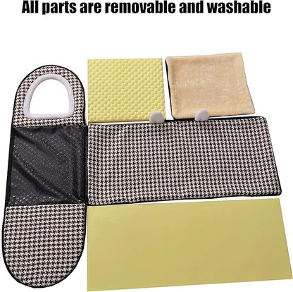 Cat Bed or Dog Bed,2 Ways to Use,Indoor Pet House with Fluffy Mat,Removable and Washable Cover,Non-Slip Bottom,for Cats and Small Dogs(S Brown Cranes)