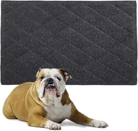 HOMBYS Chew Proof Dog Crate Pad Mat, 22"x35" Indestructible Kennel Pad for Aggressive Chewers, Durable and Water Resistant Teething Puppy Crate Mats for Dogs Cages