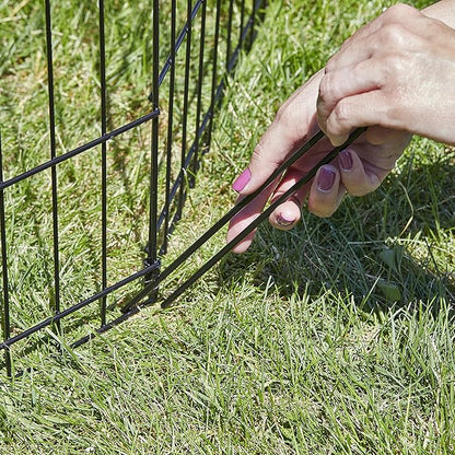 MidWest Homes for Pets Dog Exercise Pen & Playpen, 24" W x 30" W, with Door, Black