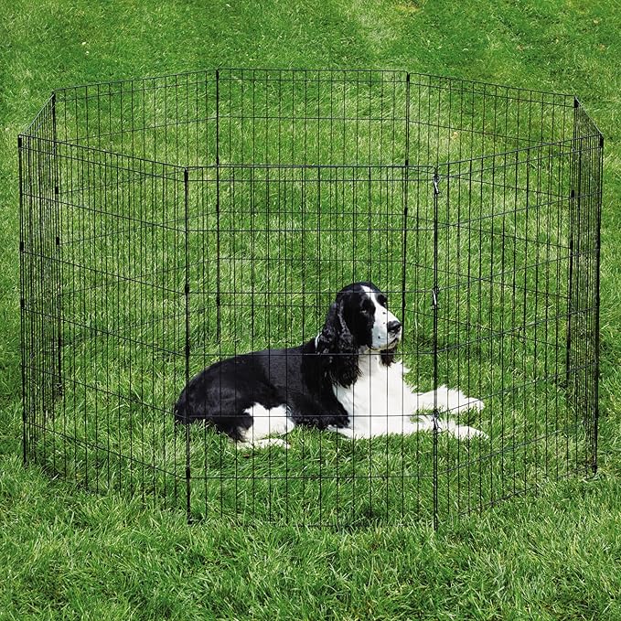 Pro Select Sure Ex Pen Pet Exercise Pen, Black 18In