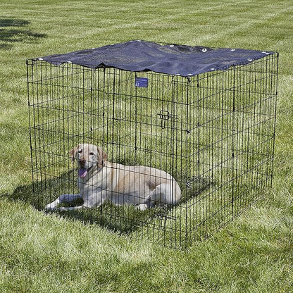 Exercise Pen Sun Screen | UV Resistant Sun Screen Blocks 80% of Sunlight & Fits Most Exercise Pen Brands, Includes All Hardware, Black